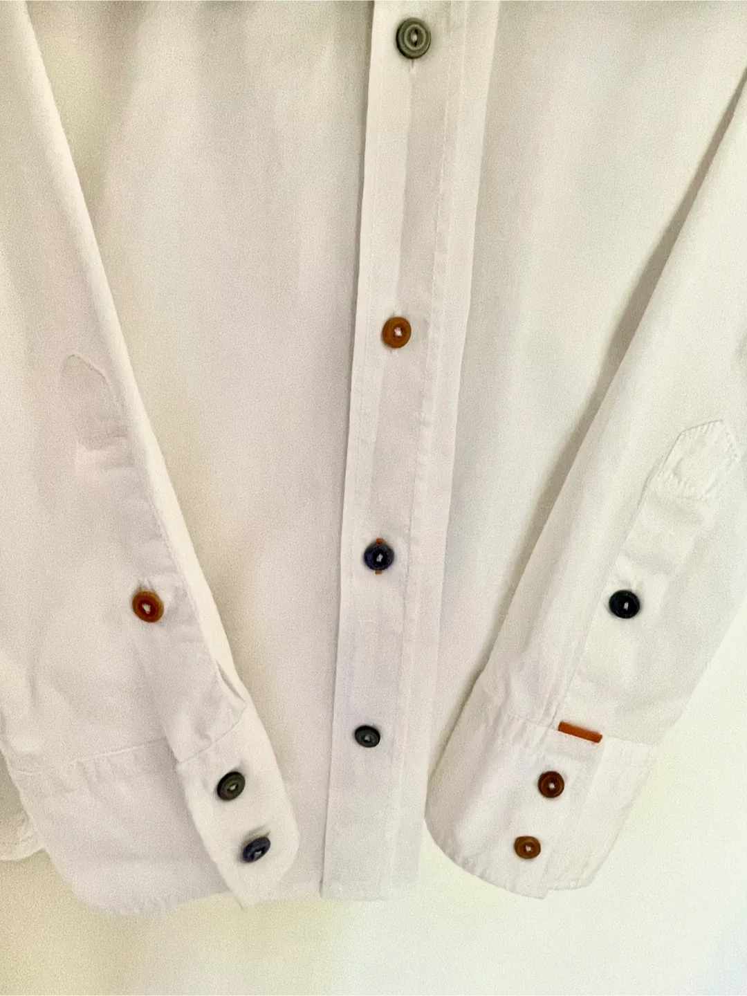 Men’s BOSS Orange White Button-Up Shirt Size Large image indicator(3)