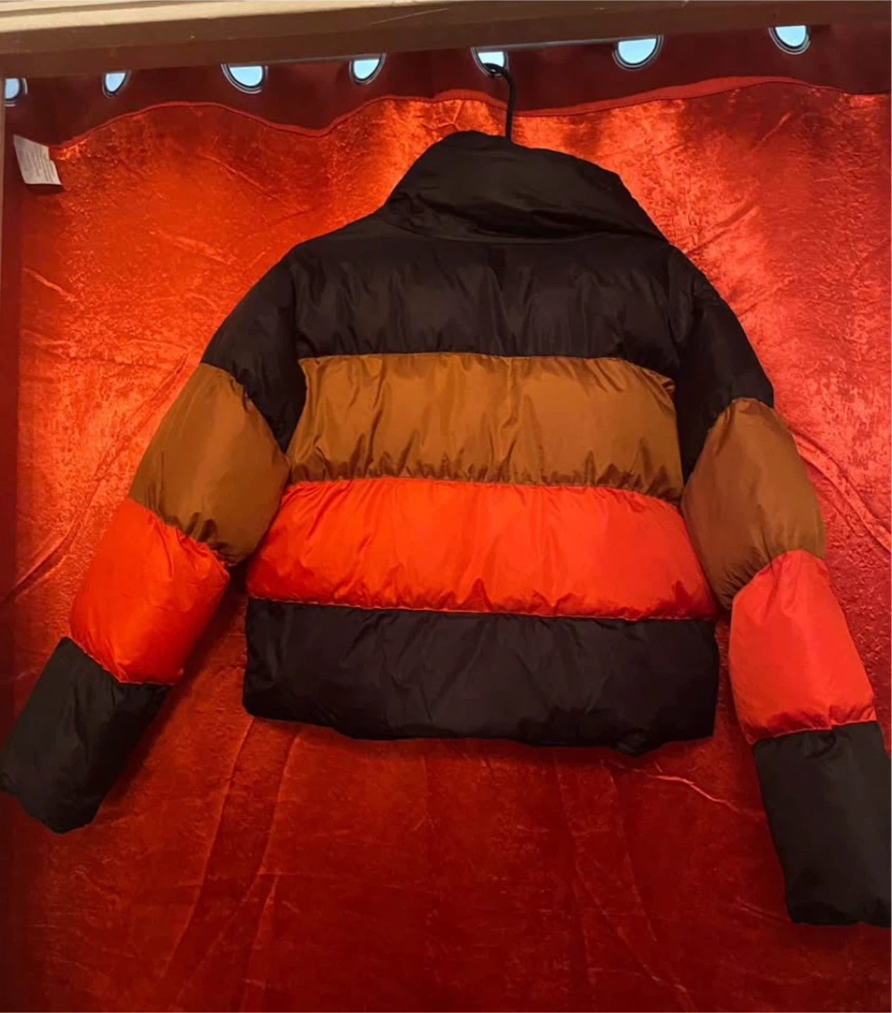 STRW Puffer Jacket - Black, Orange, Brown - photo 2