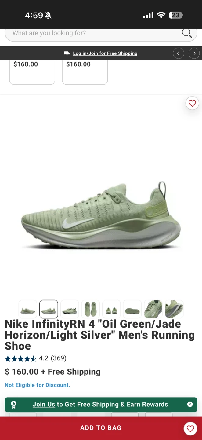 Nike ReactX Infinity Run 4, Men's US 10, Oil Green - photo 5