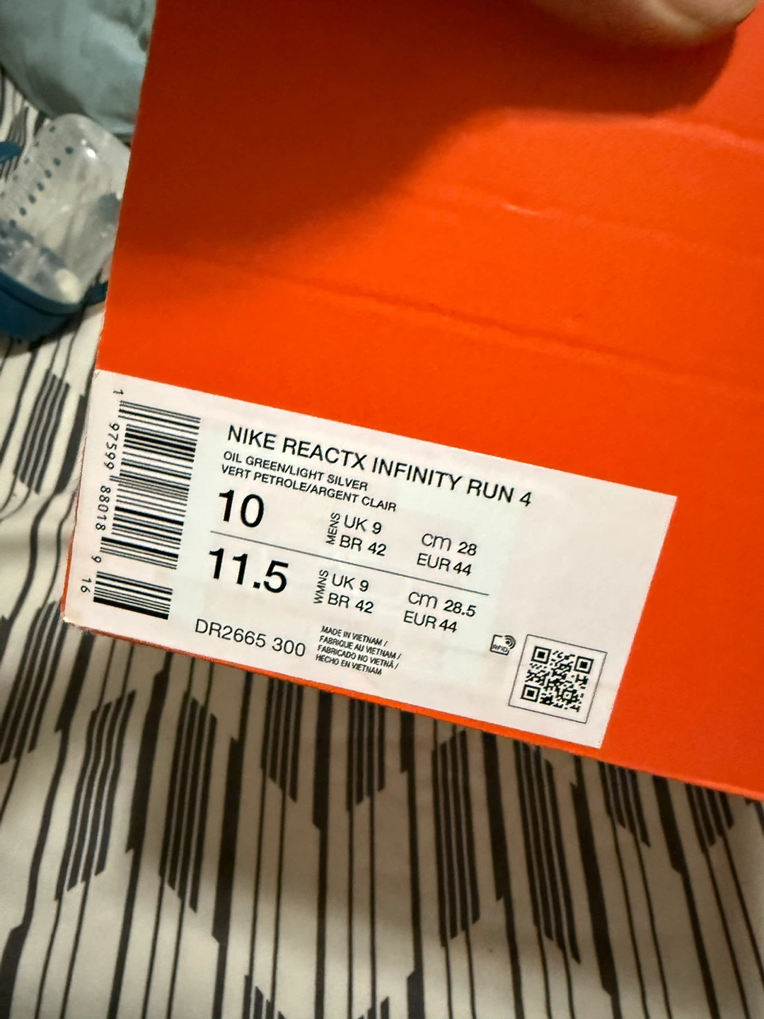 Nike ReactX Infinity Run 4, Men's US 10, Oil Green - photo 4