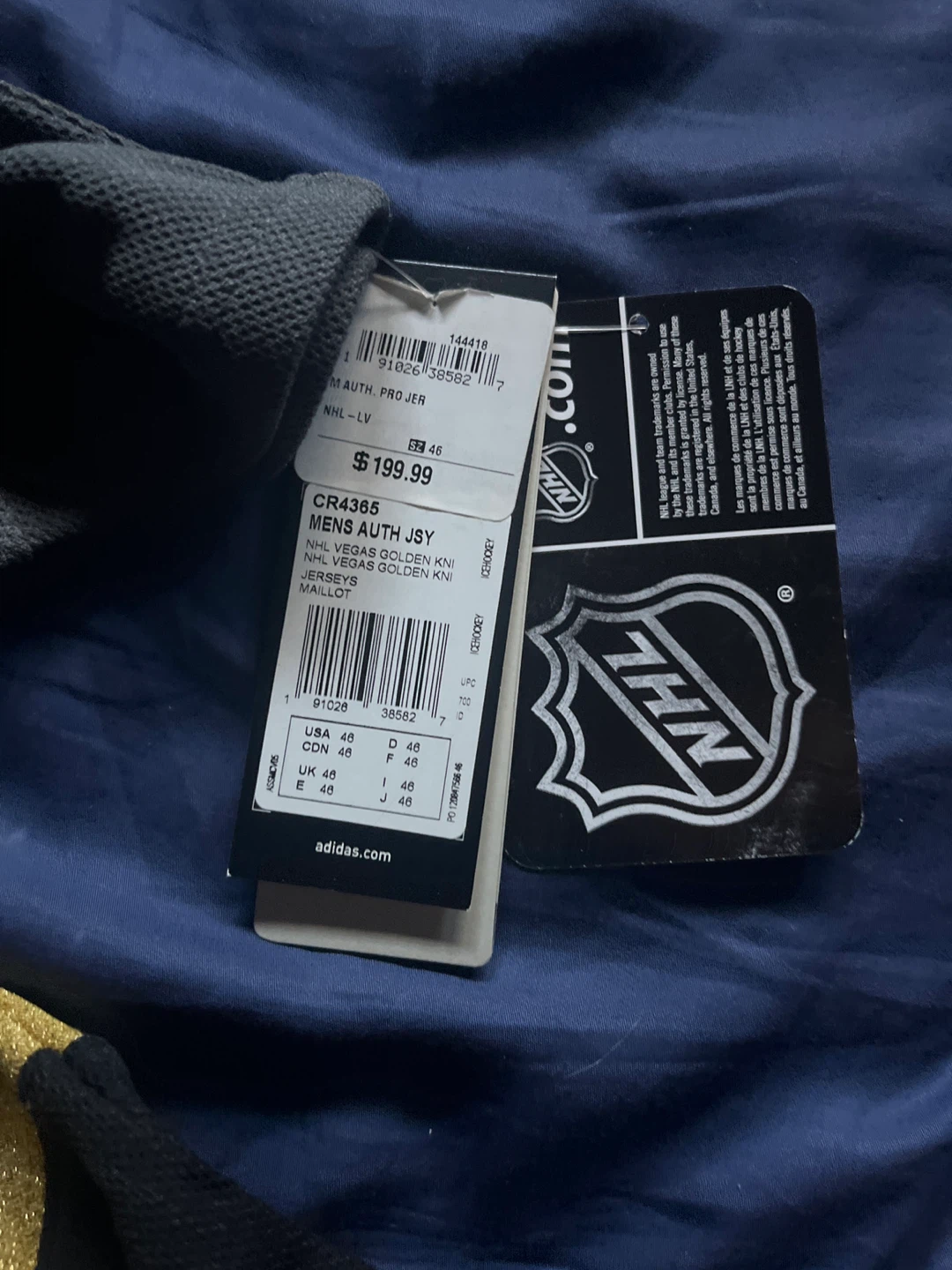Adidas Vegas Golden Knights NHL Jersey - Size 46 - photo 3