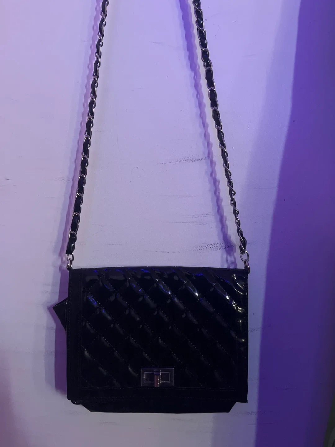 Black Quilted Shoulder Bag image indicator(2)