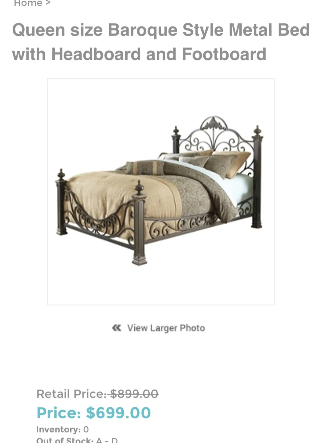 Fashion Bed Group Baroque Bed Frame - Queen Size image indicator(2)