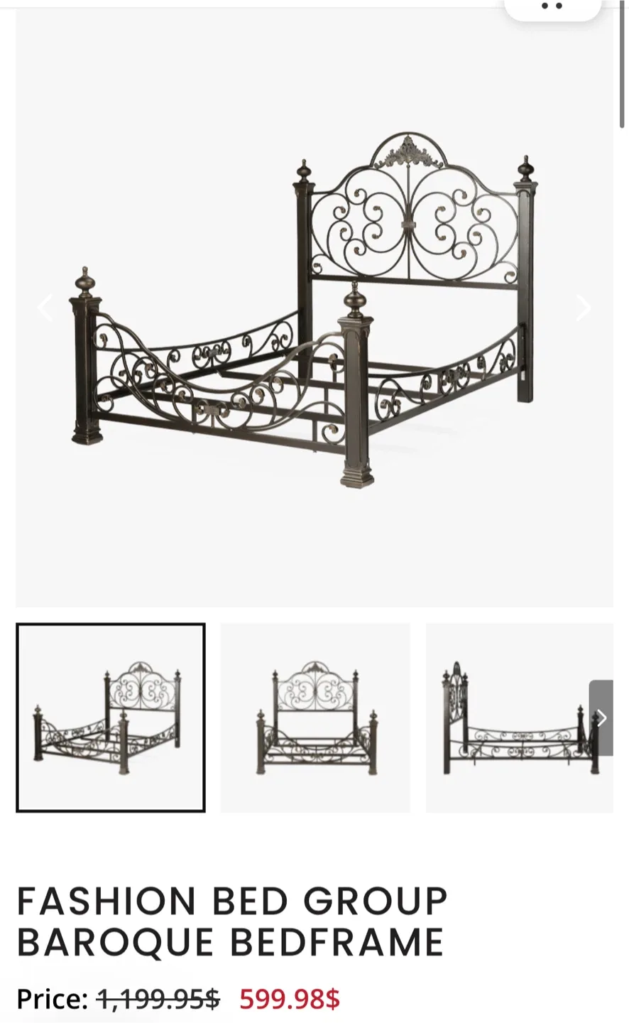 Fashion Bed Group Baroque Bed Frame - Queen Size image indicator(3)