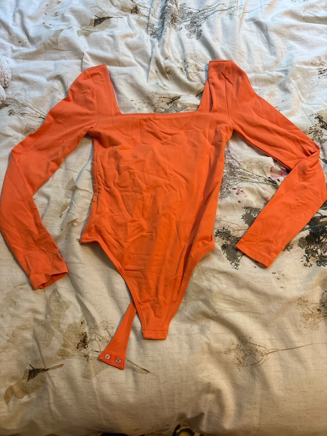 Babaton Orange Long Sleeve Bodysuit thumbnail