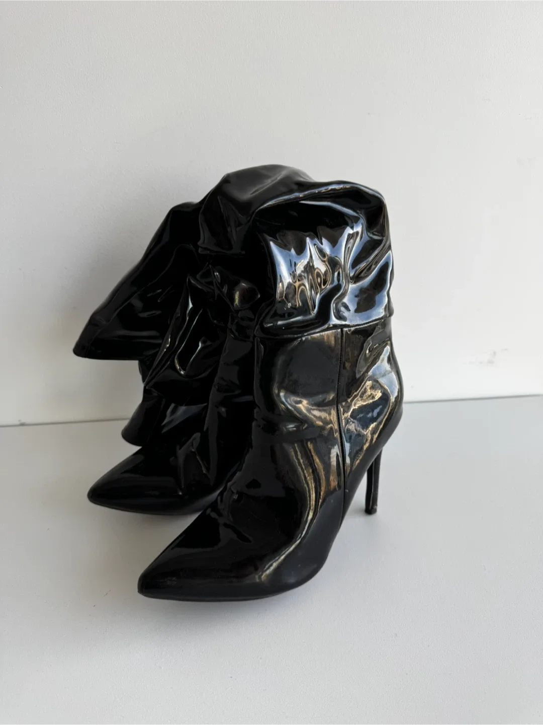 Black Patent Leather Stiletto Boots - size EU41 / US9.5 image indicator(3)