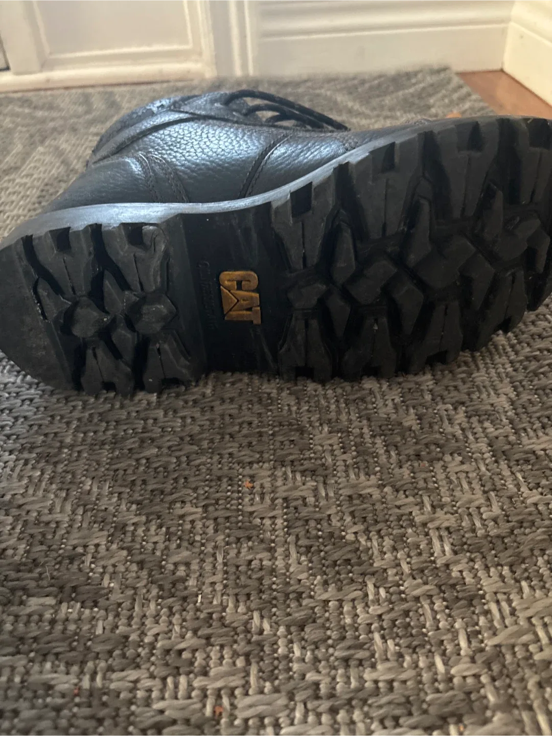 CAT Black Leather safety Boots size 9 image indicator(3)