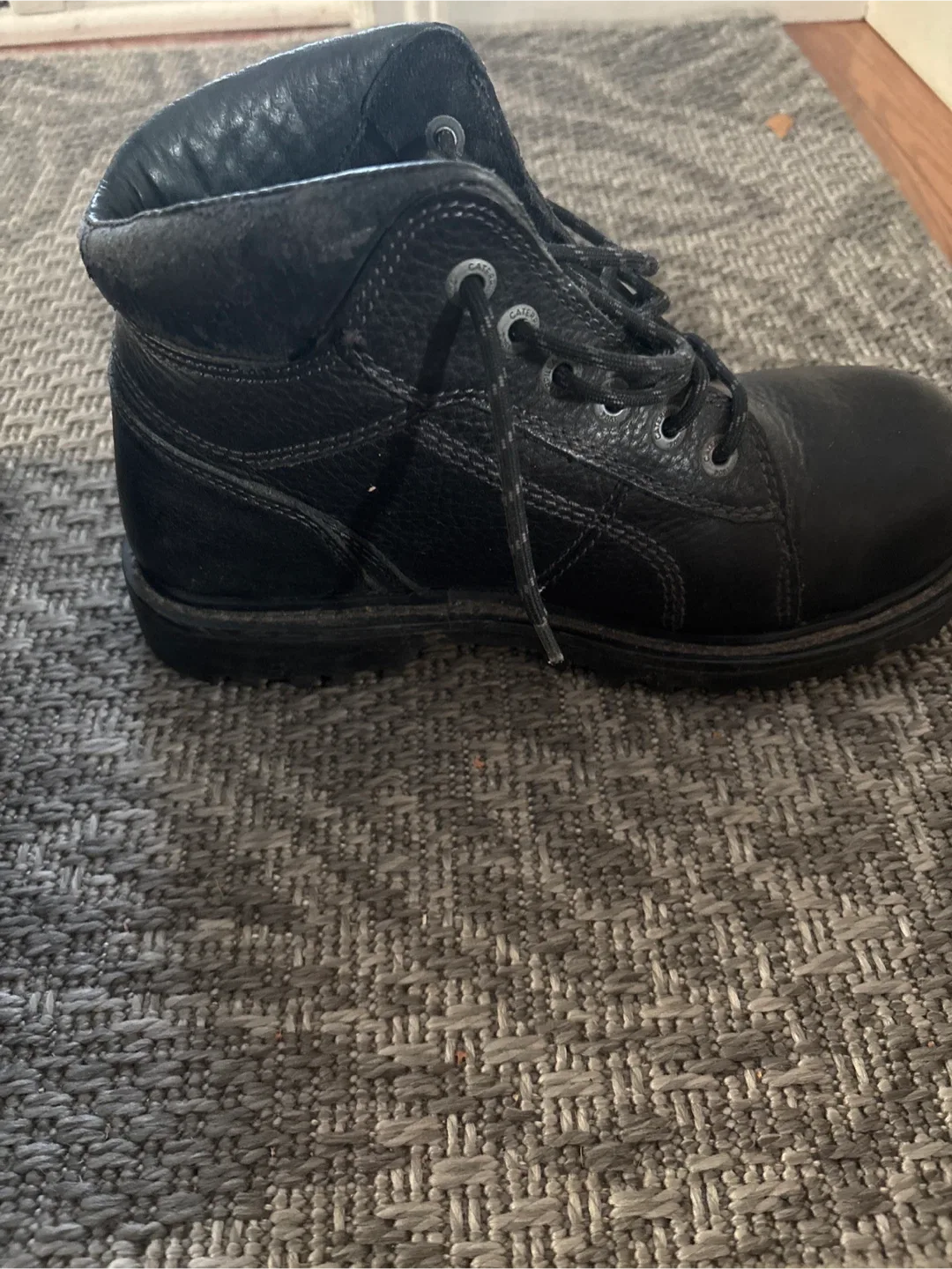 CAT Black Leather safety Boots size 9 image indicator(2)