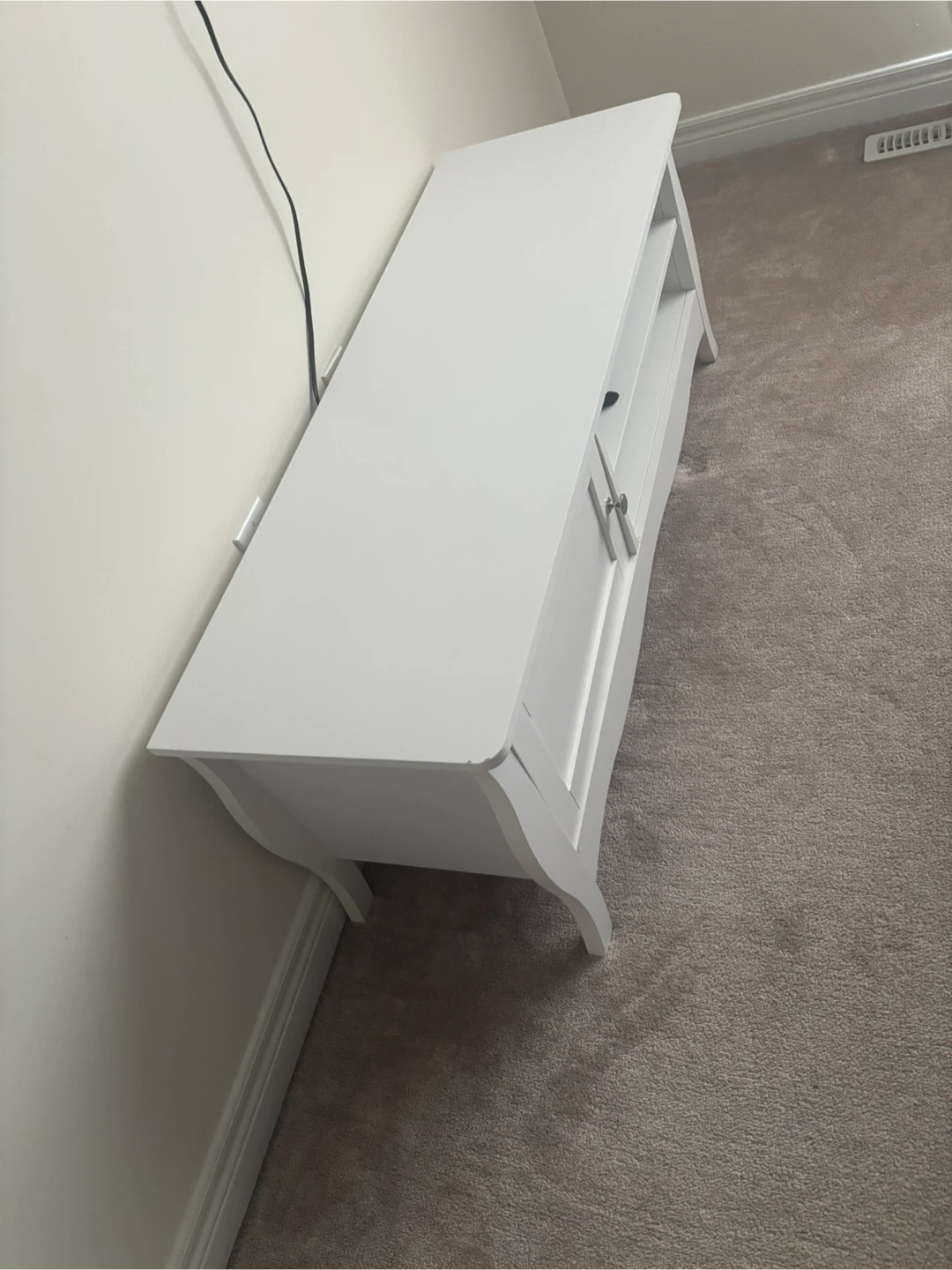 White TV Stand Console Table - photo 2