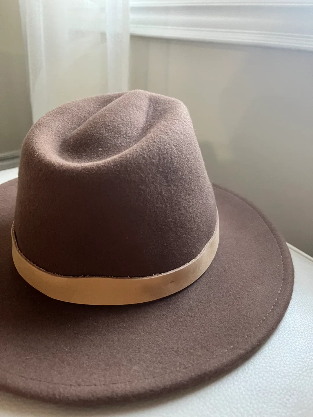 Brown Felt Fedora Hat 100 wool image indicator(3)