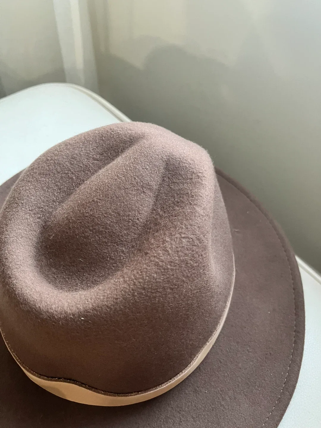 Brown Felt Fedora Hat 100 wool image indicator(2)