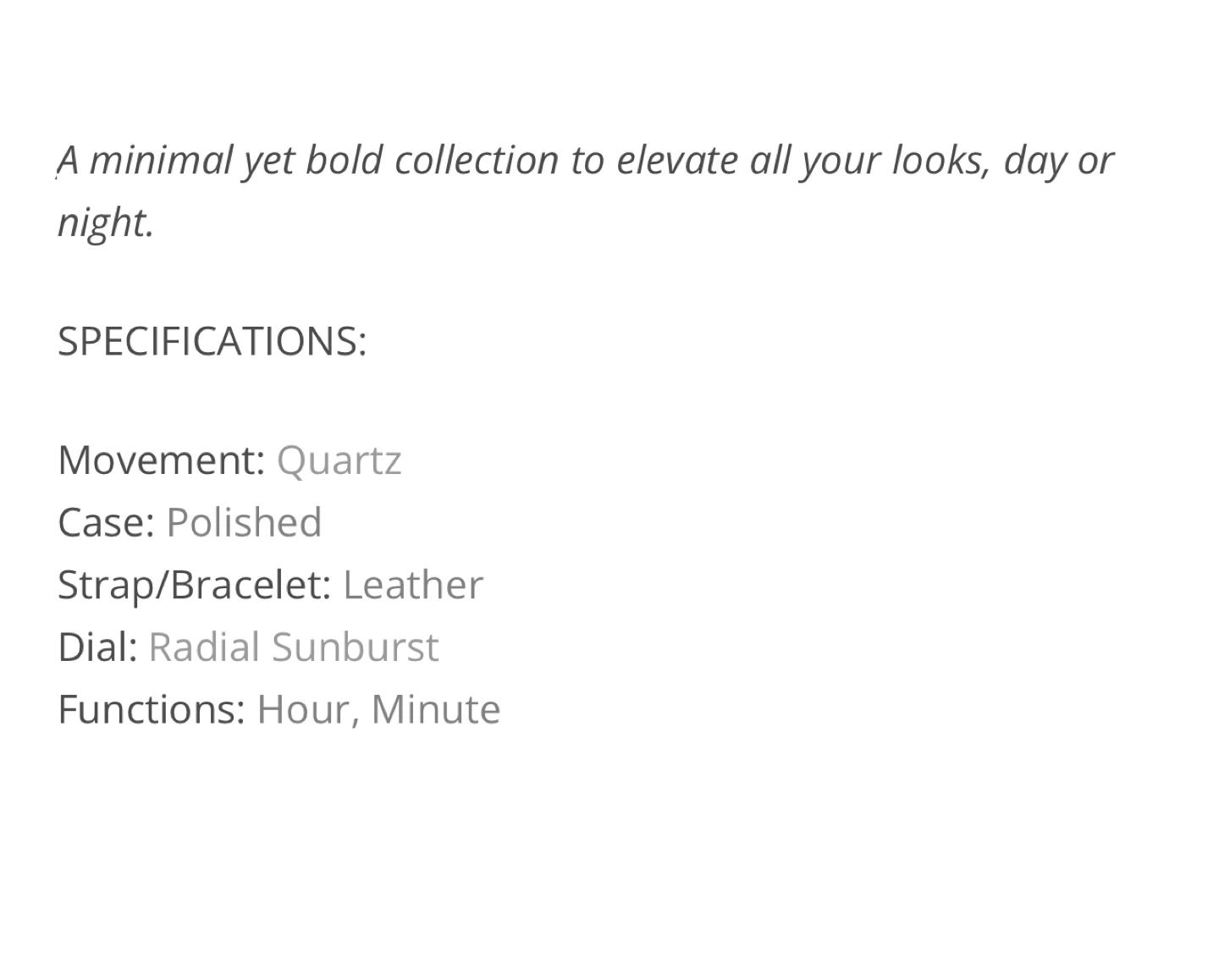 Monroe Solérose Charcoal Leather Watch - photo 5