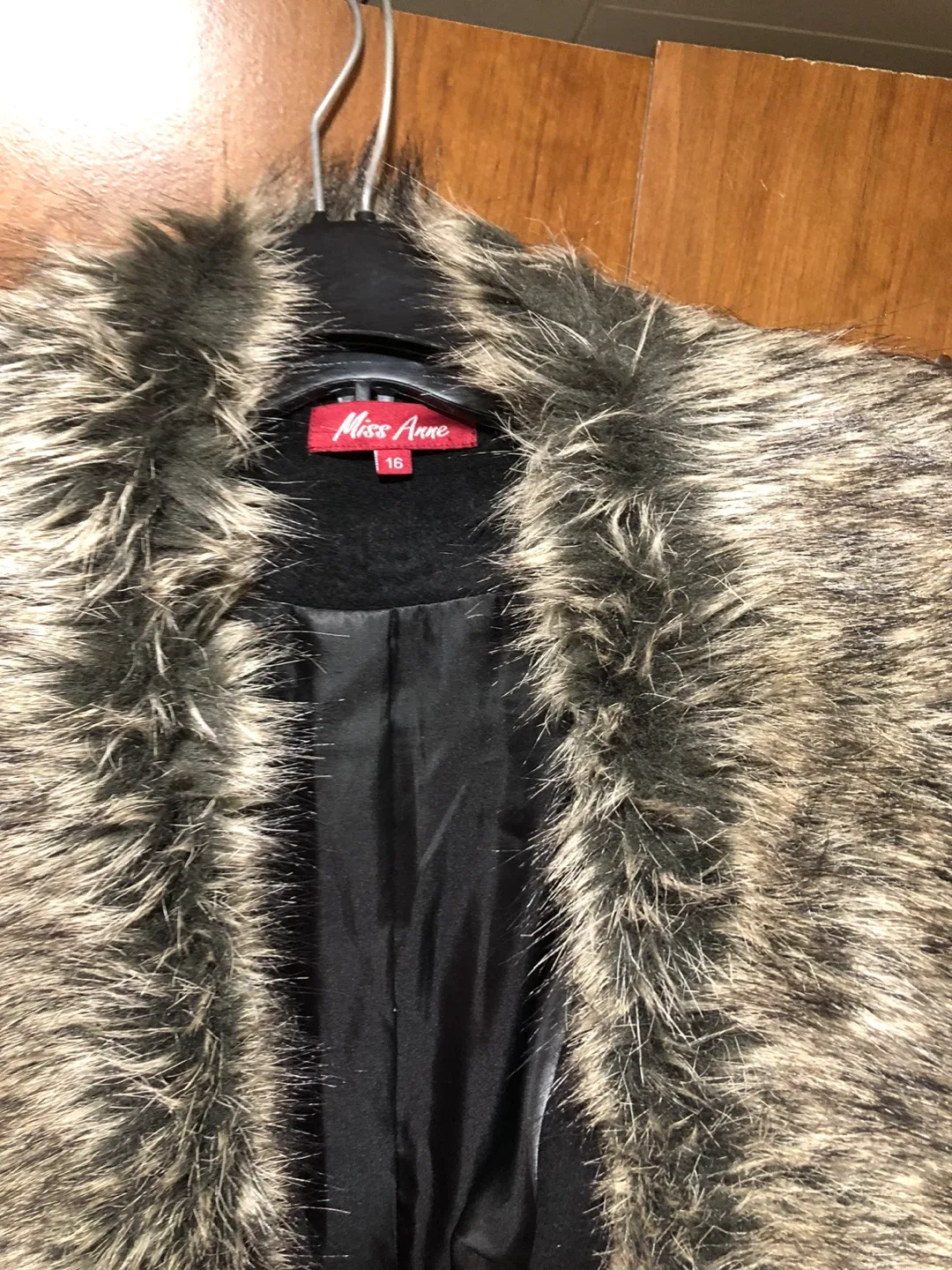 Miss Anne Size 16 Faux Fur Collar Coat image indicator(2)