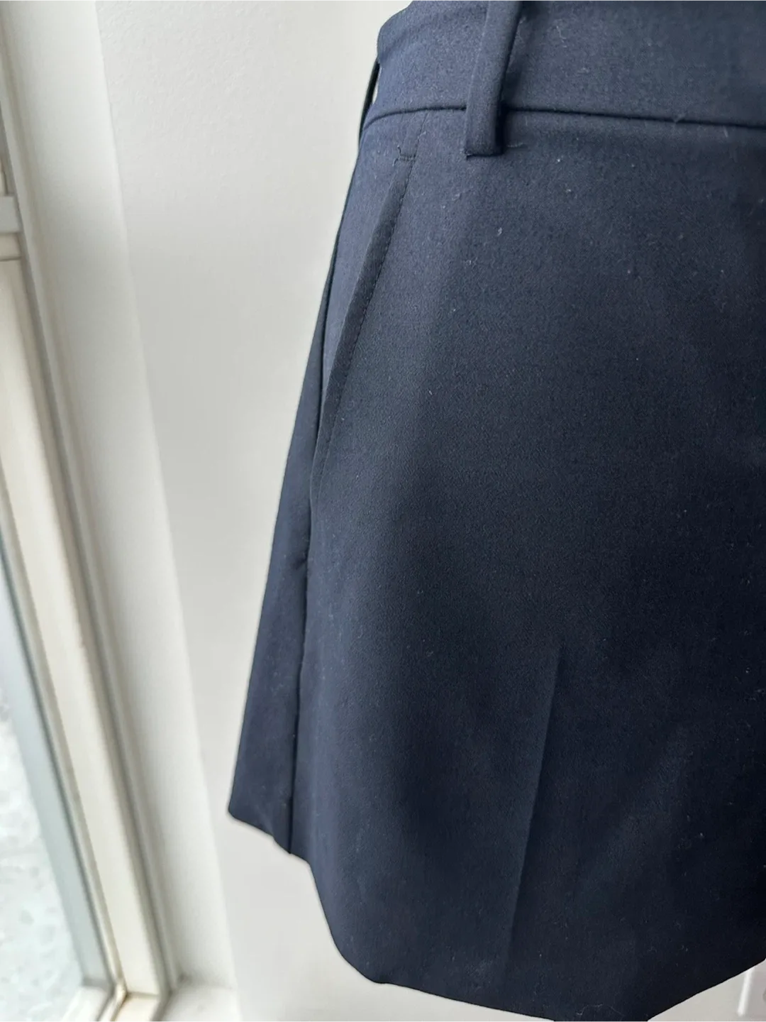 Theory Navy Blue Wool Shorts image indicator(4)