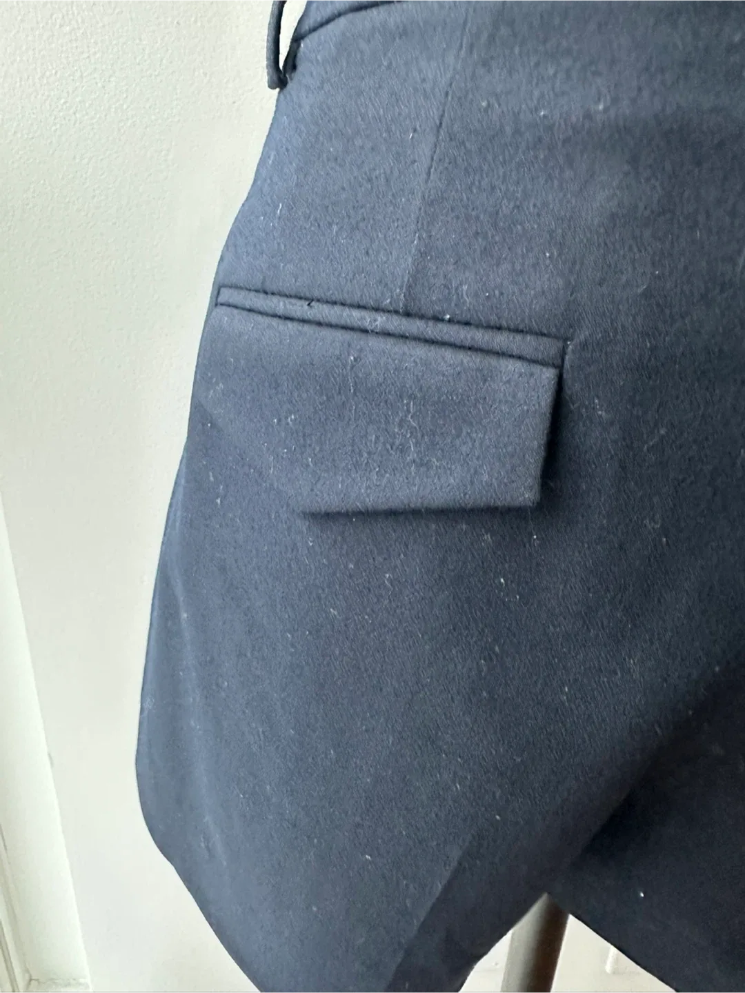 Theory Navy Blue Wool Shorts image indicator(3)