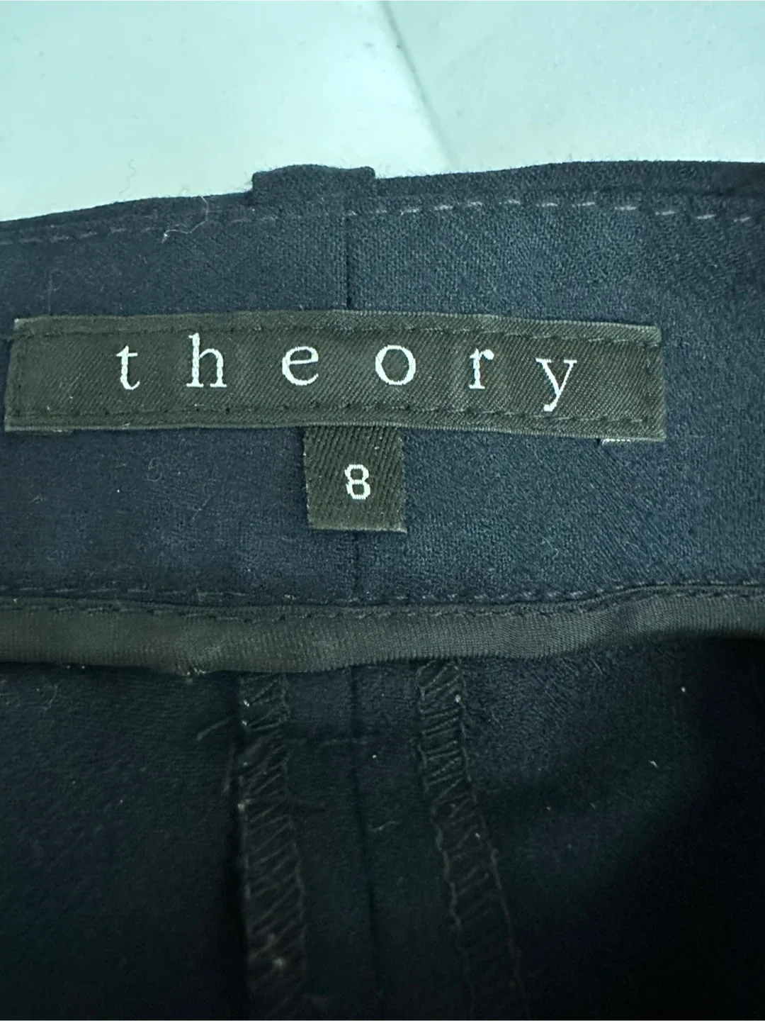 Theory Navy Blue Wool Shorts image indicator(6)