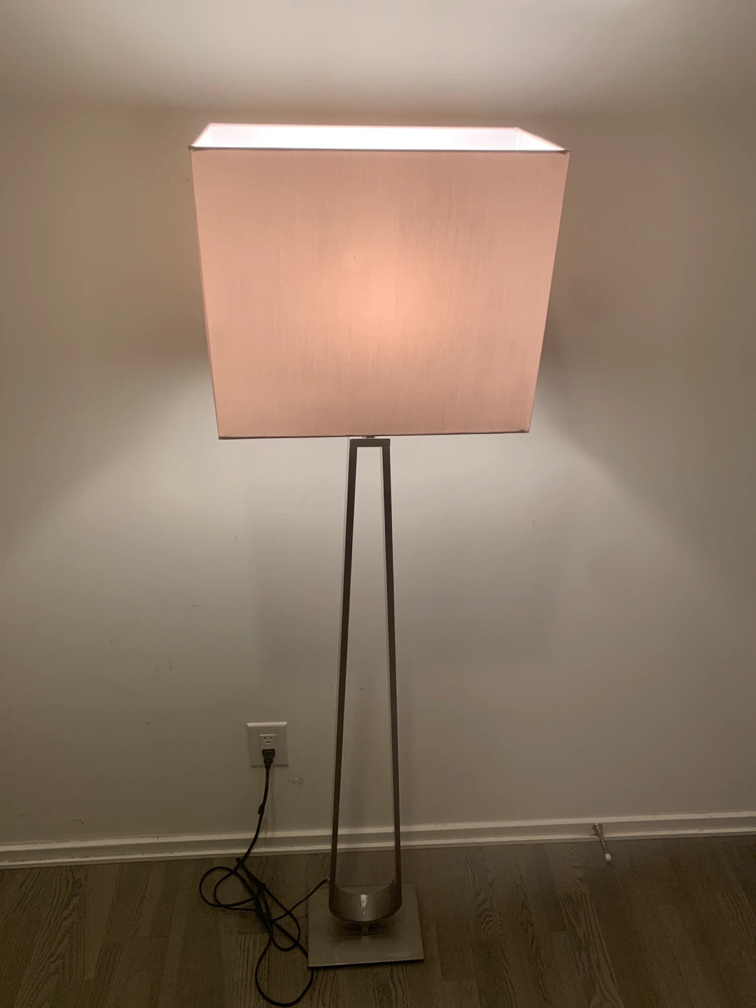 Dimmer Floor Lamp with Square Shade