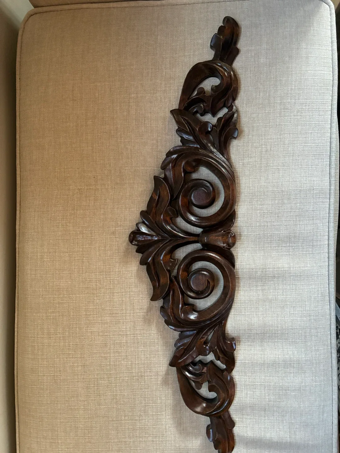 Ornate Wood Carved Wall Decor thumbnail