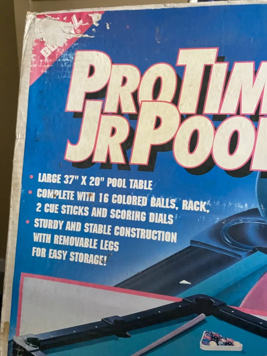 MINT CONDITION POOL TABLE 20” X 38” DETACHABLE LEGS image indicator(8)