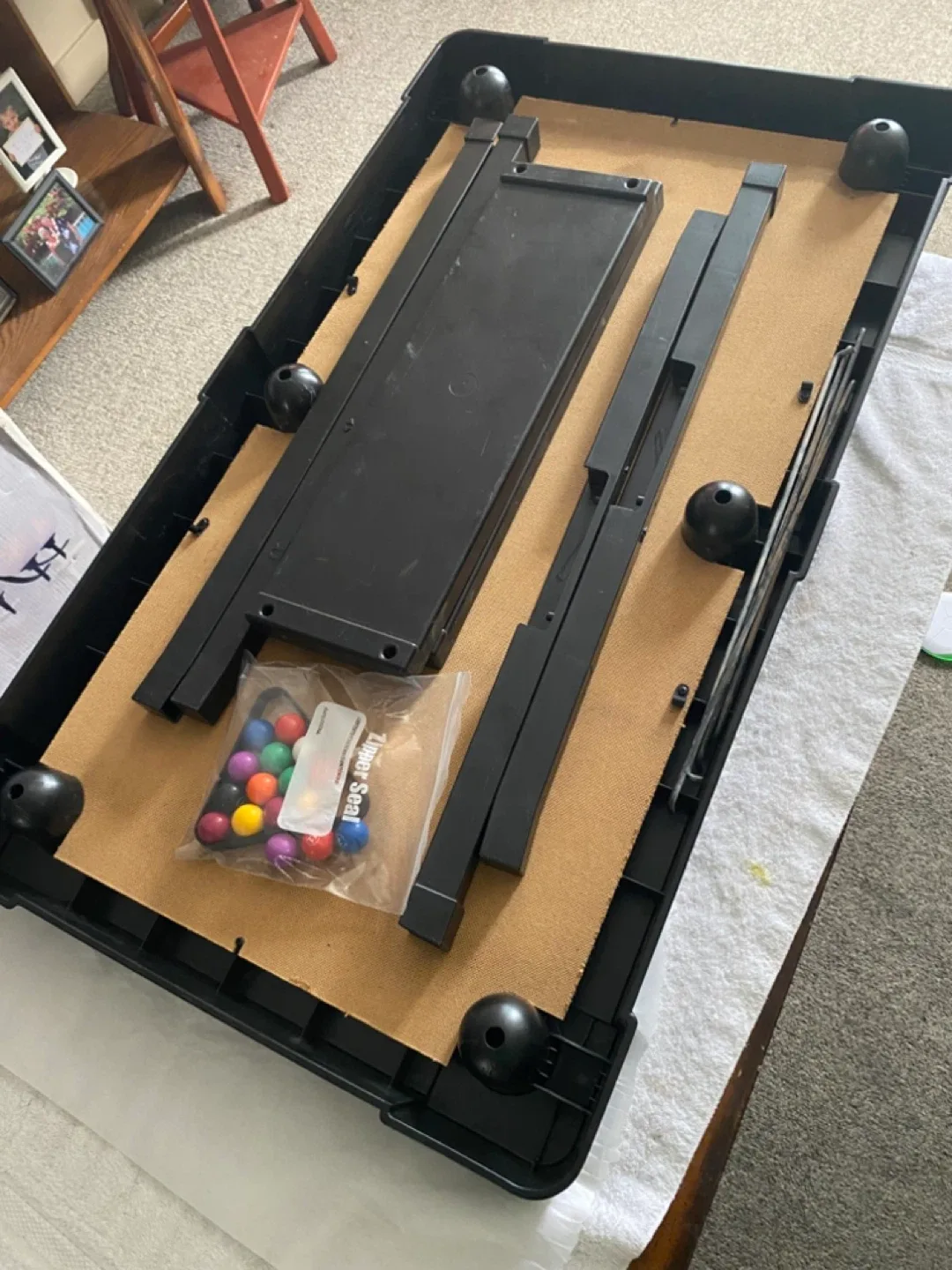 MINT CONDITION POOL TABLE 20” X 38” DETACHABLE LEGS image indicator(6)