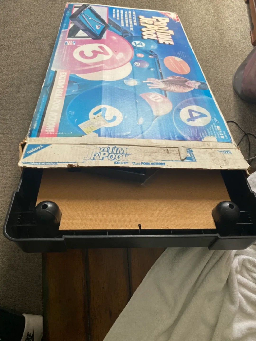 MINT CONDITION POOL TABLE 20” X 38” DETACHABLE LEGS image indicator(9)