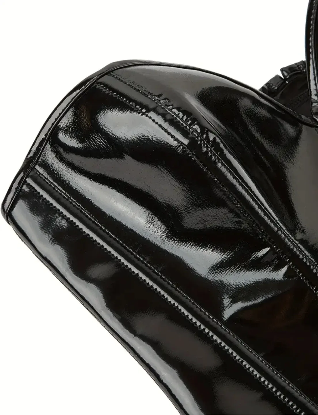 Black Patent Leather Corset, Skirt & Boots Set (Size S & US8.5) image indicator(2)