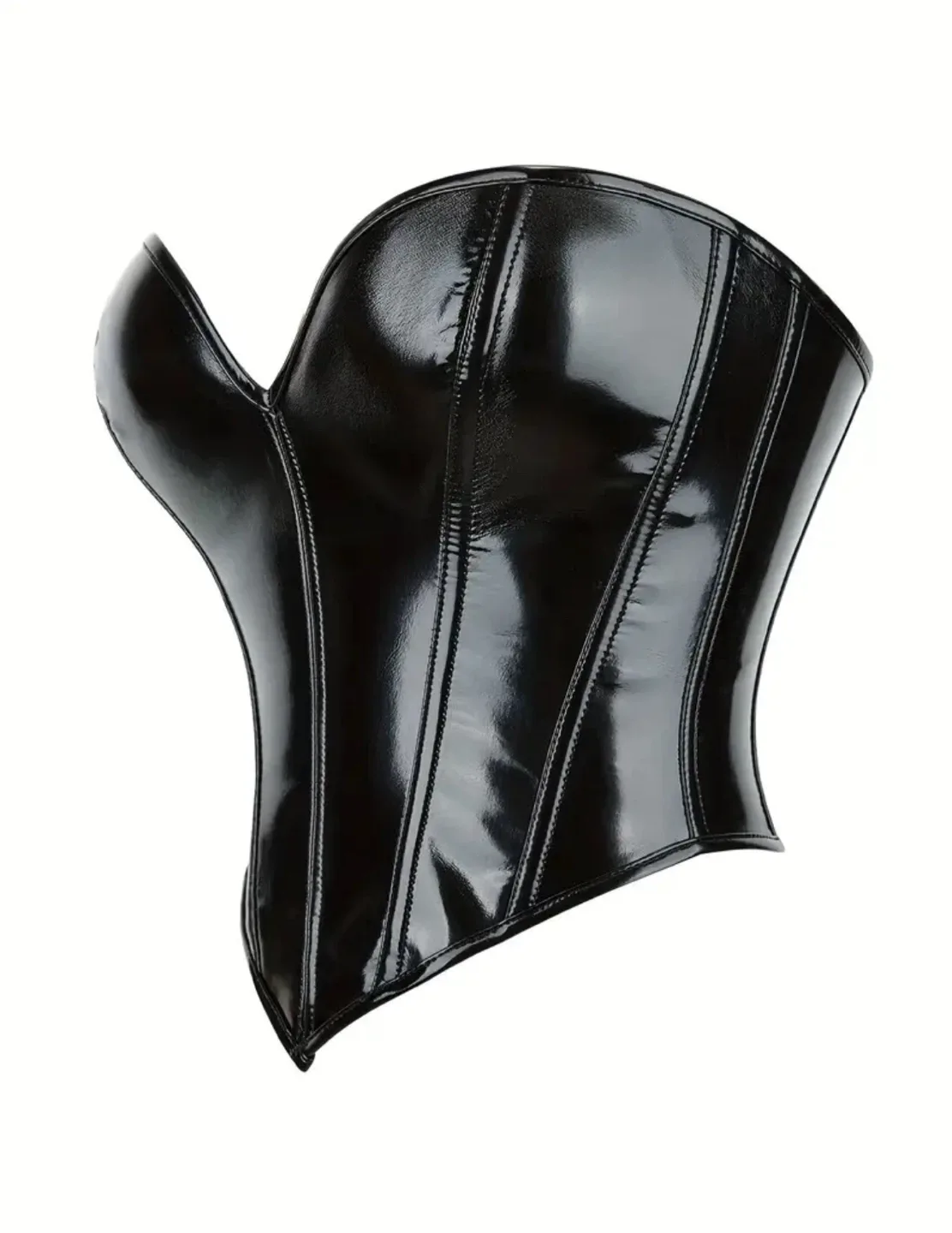 Black Patent Leather Corset, Skirt & Boots Set (Size S & US8.5) image indicator(6)