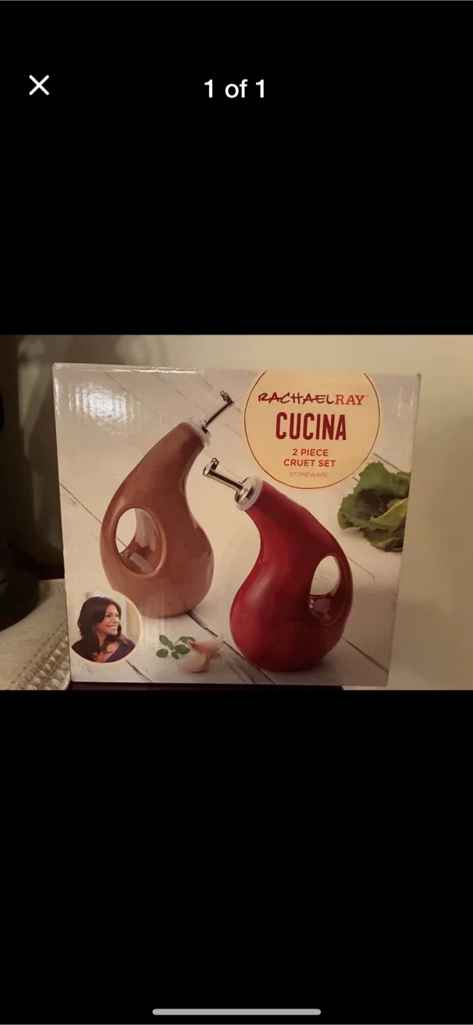 Rachael Ray Cucina 2-Piece Cruet Set - Stoneware thumbnail