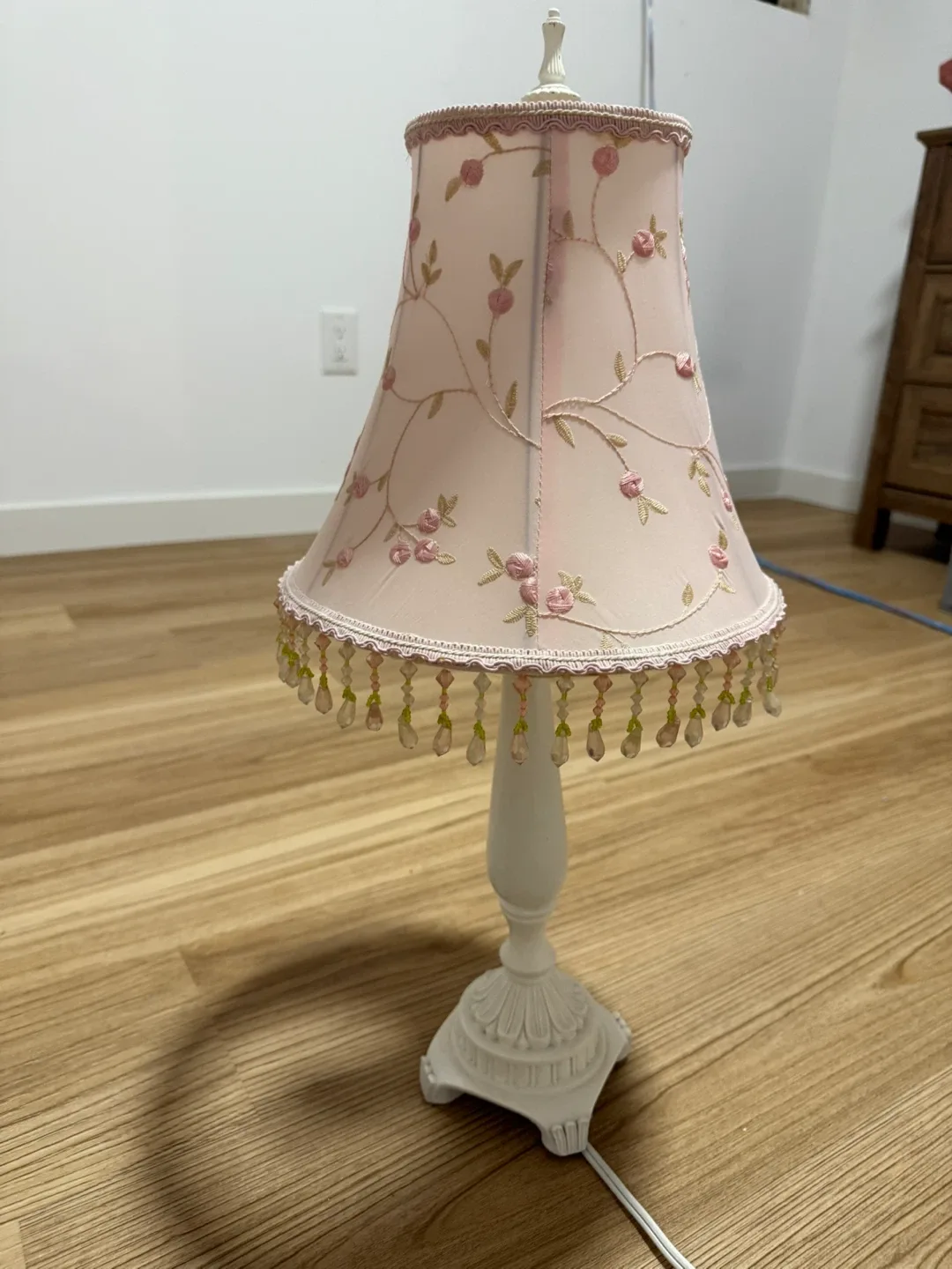 Pink Floral Table Lamp image indicator(3)