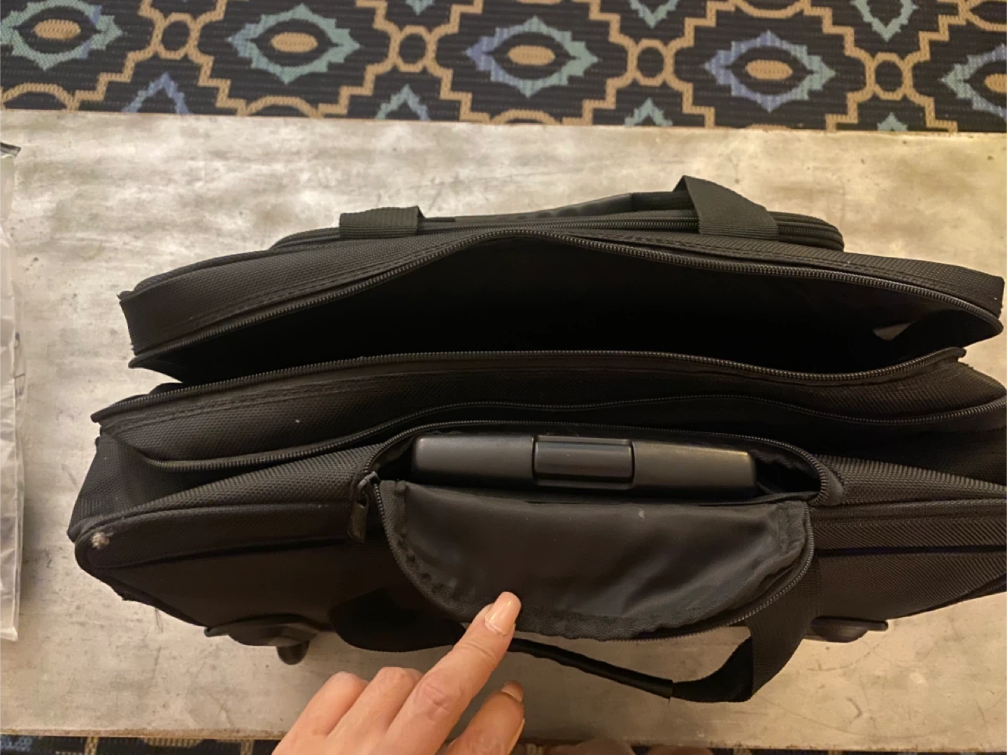 Shaklee Black Rolling Carry-On Bag - photo 4