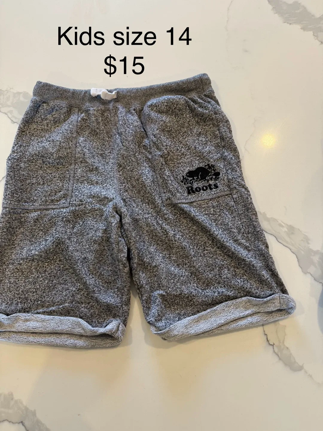 Roots Kids Grey Sweatpants & Shorts - Size 14/XS thumbnail
