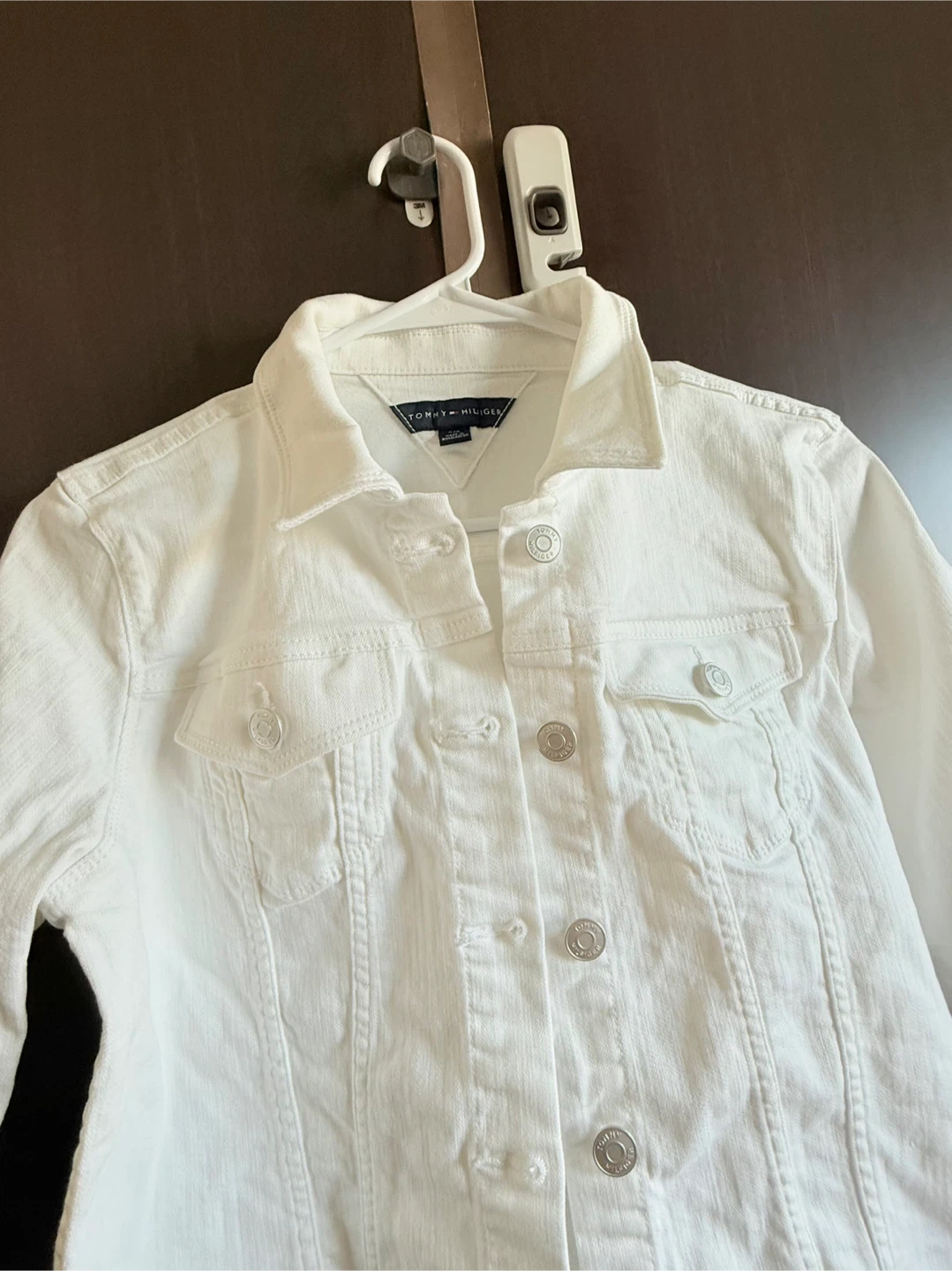 White Tomy Hilfiger Denim Jacket (Small)