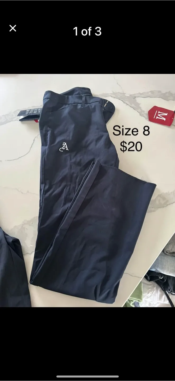 Girls Size 8 Navy Blue School Uniform Pants image indicator(3)