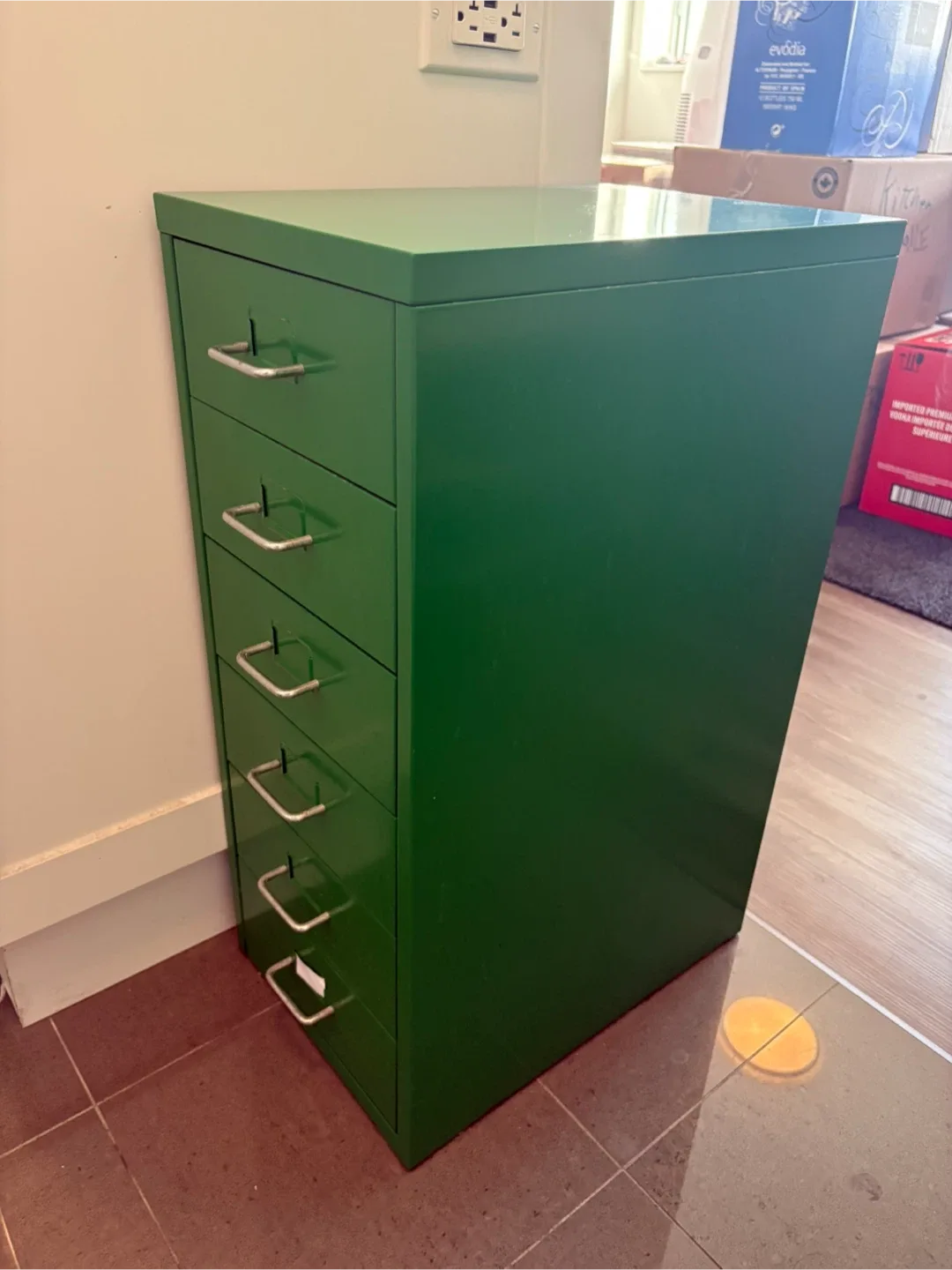 Green Metal Filing Cabinet with 6 Drawers image indicator(2)