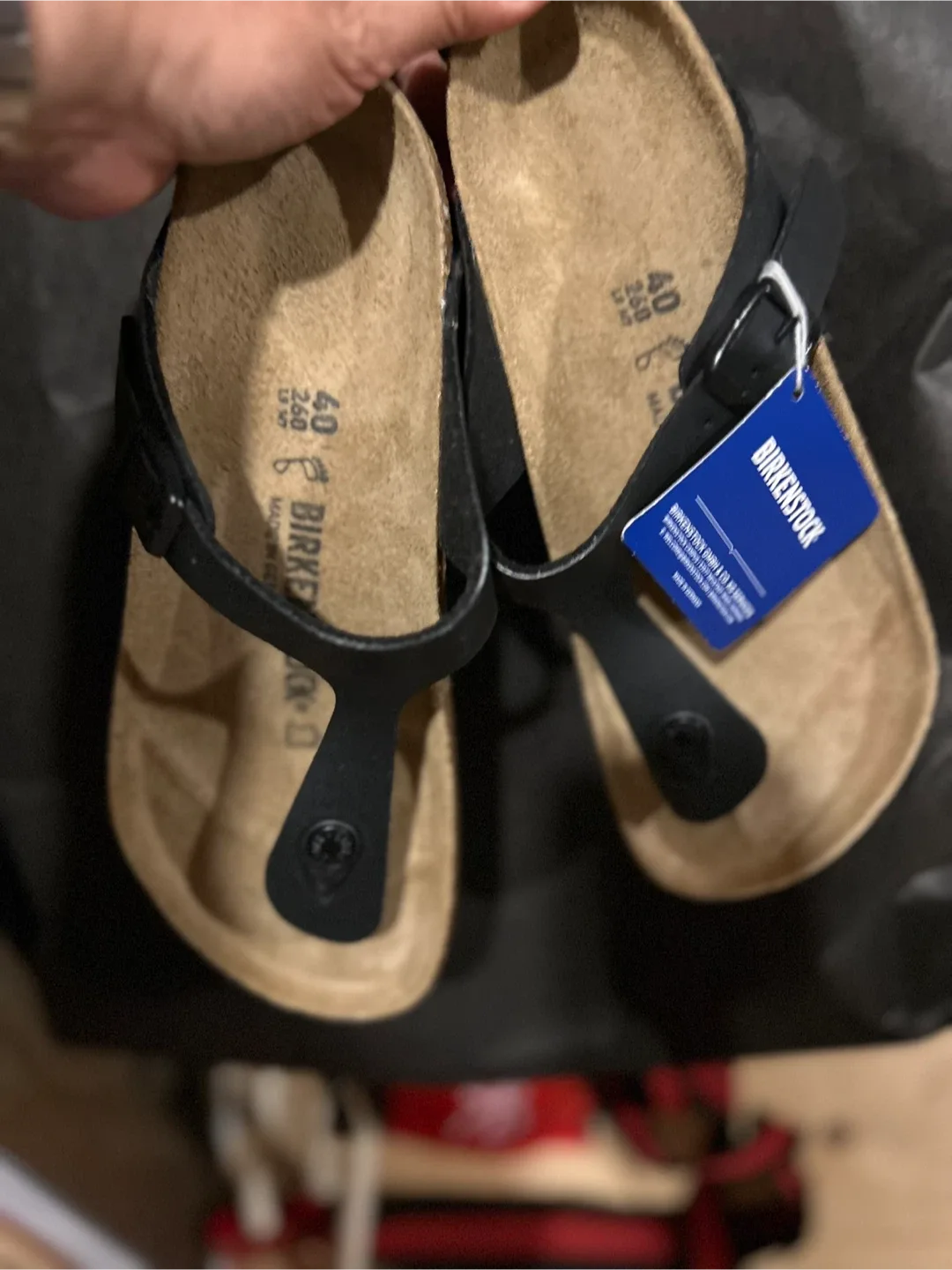 Birkenstock Gizeh Sandals - Size 40 Black thumbnail