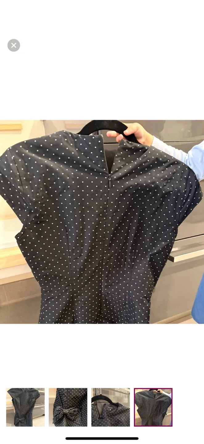 Trendy Polka Dot Mini Dress/top - Size 38 image indicator(4)