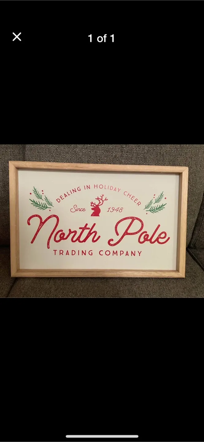 North Pole Trading Company Holiday Sign thumbnail