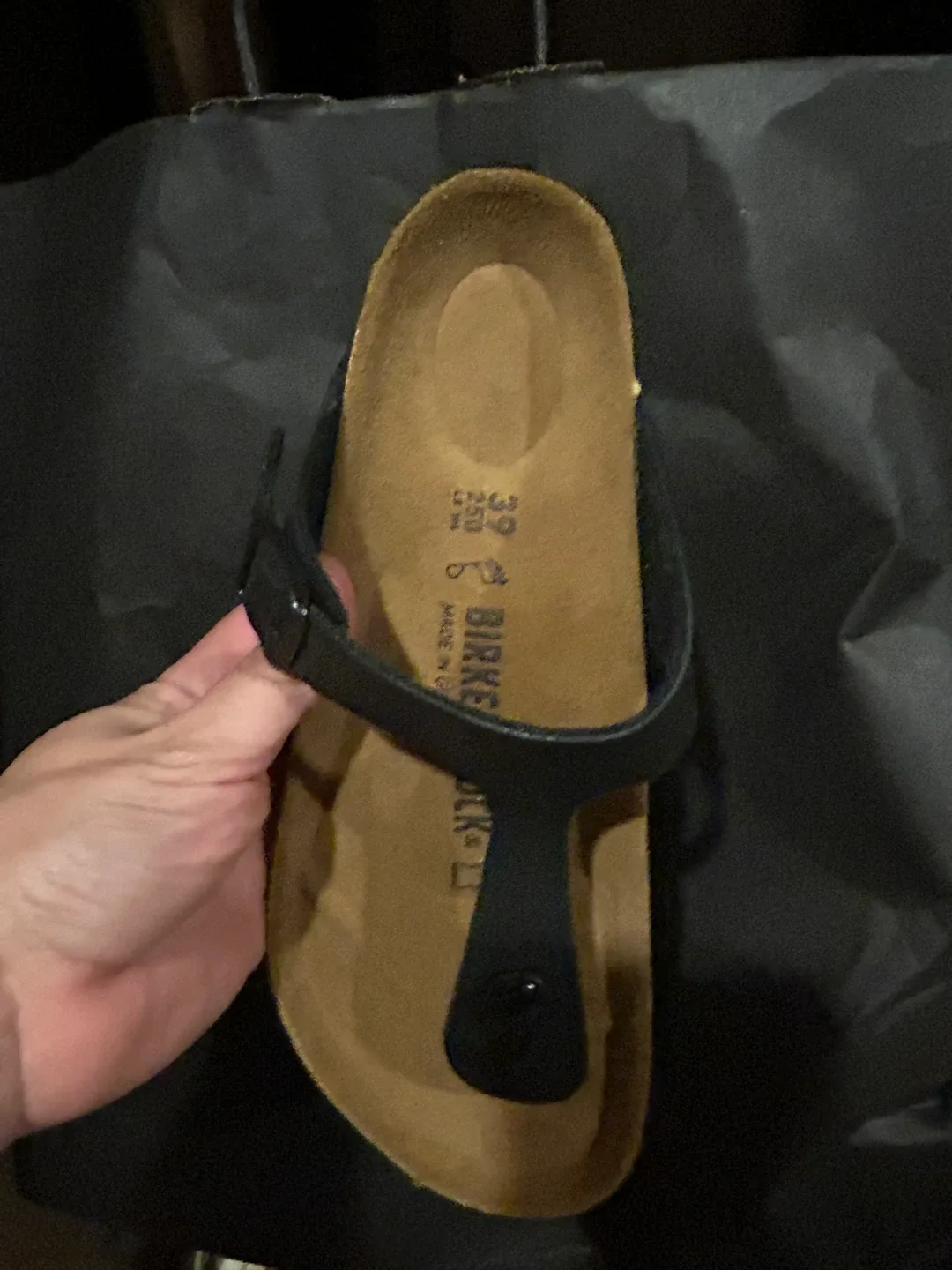 Birkenstock Gizeh Black Sandals - Size US 8 thumbnail