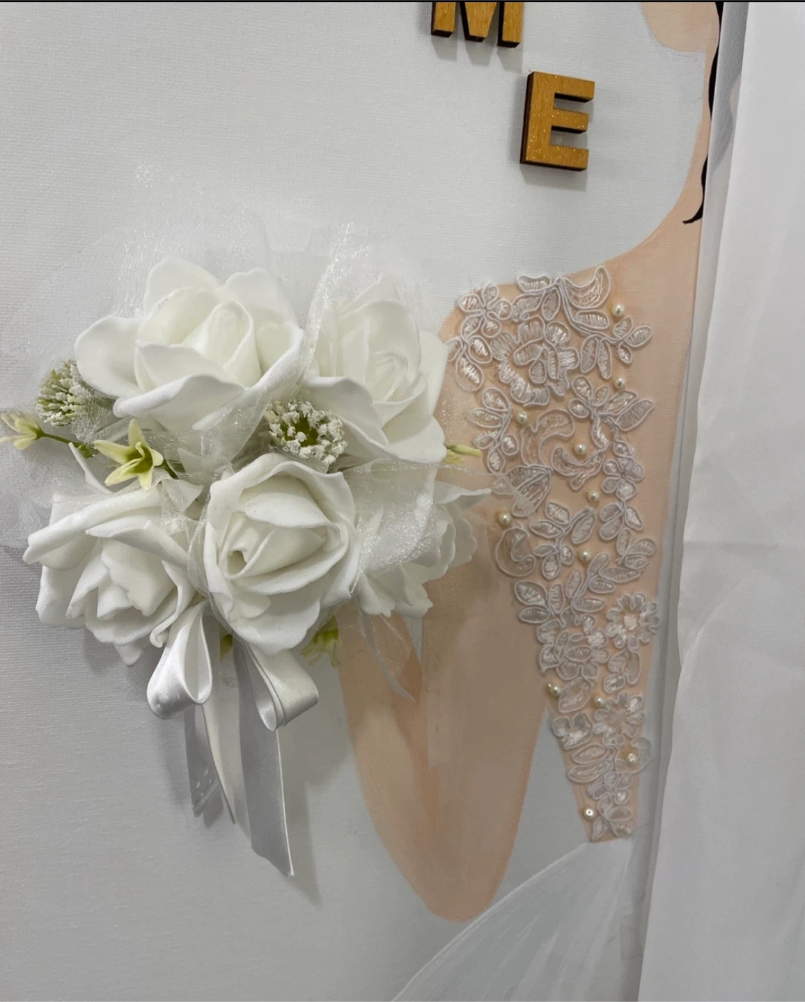 Welcome Wedding Sign Art - Bride Picture