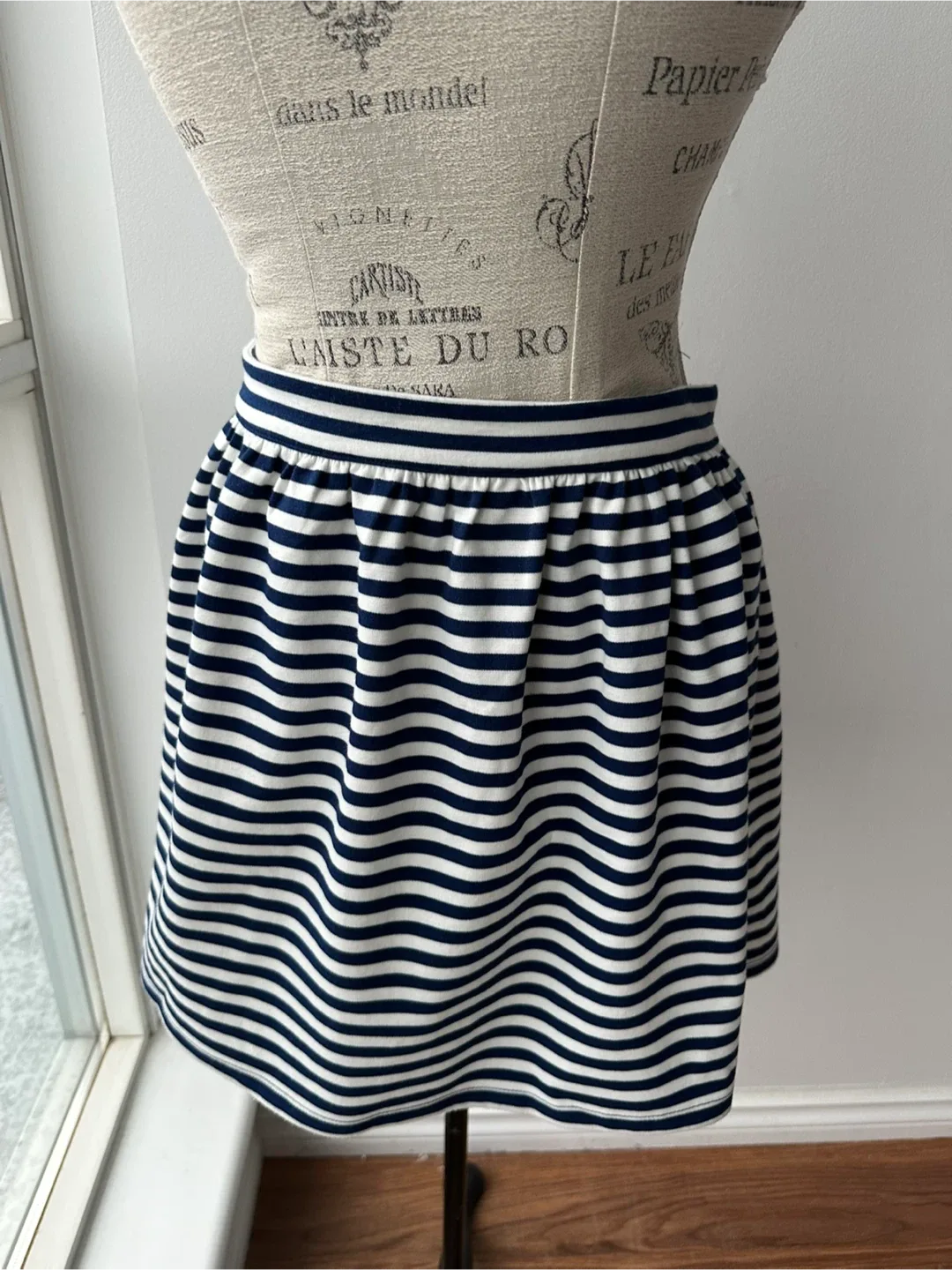 Striped Mini Skirt - Navy & White image indicator(3)