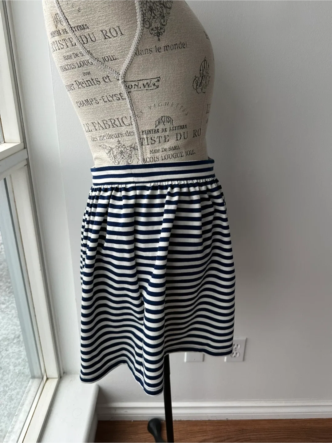 Striped Mini Skirt - Navy & White image indicator(2)