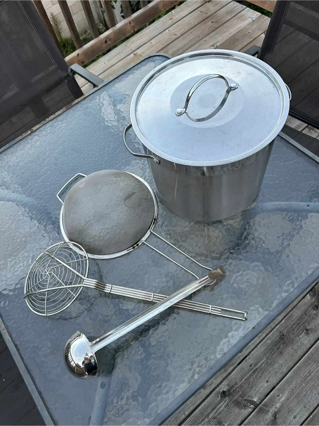 Large Stainless Steel Stock Pot with Accessories