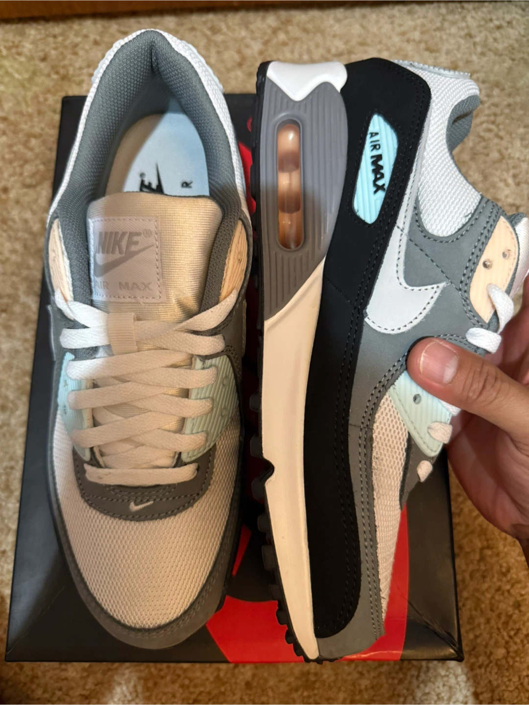 Nike Air Max 90 'Cool Grey Washed Coral' - photo 2