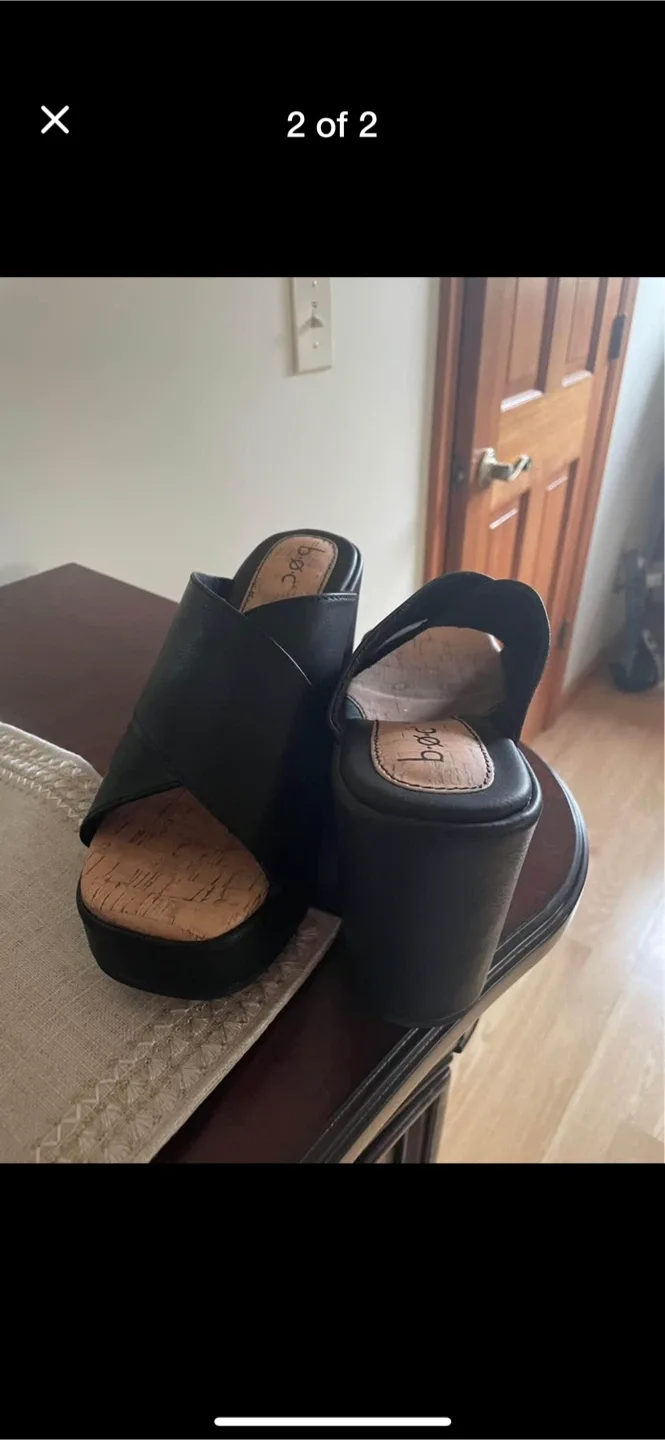 b.o.c. Black Wedge Sandals image indicator(2)