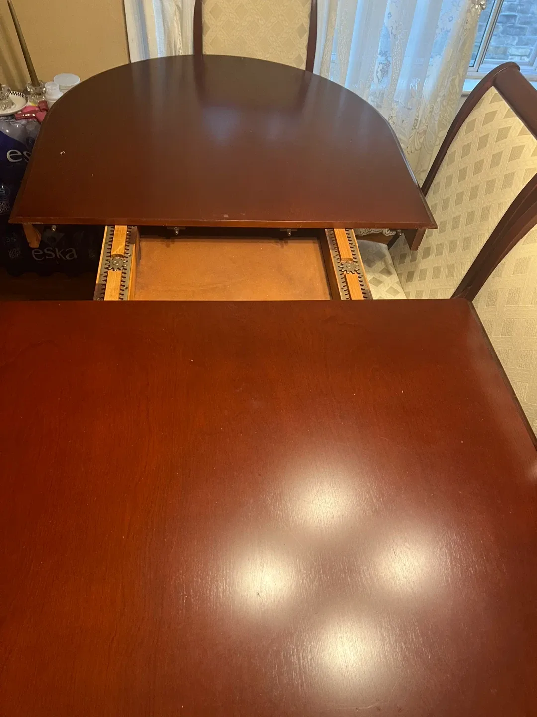 Dining Table with 6 Chairs - Wood & Fabric $75 today! image indicator(3)