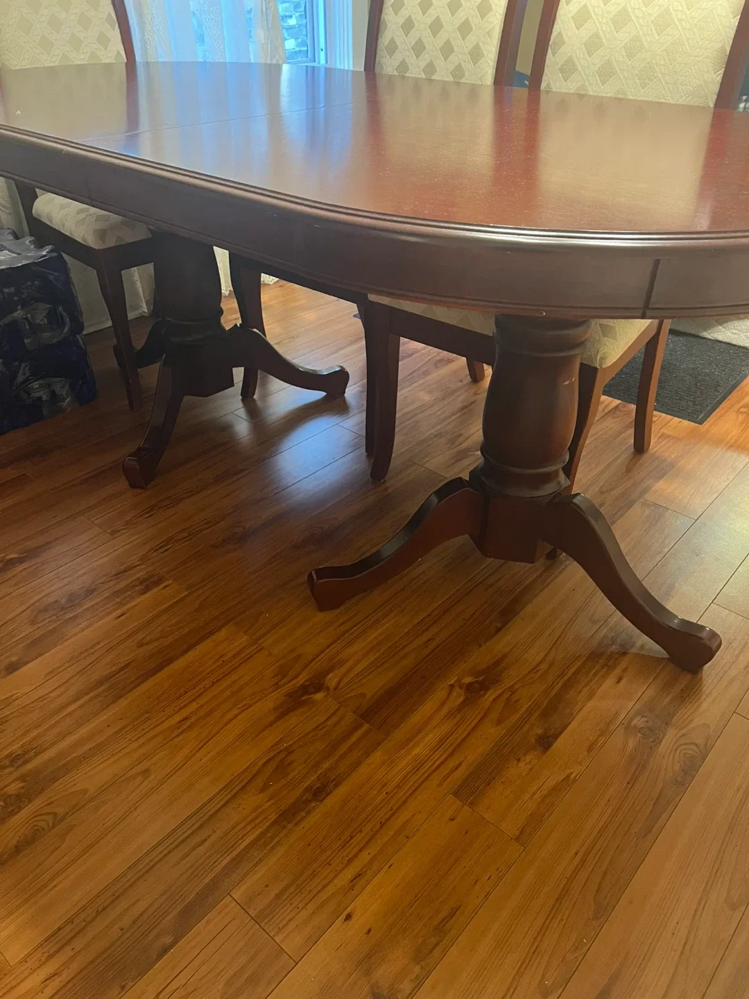 Dining Table with 6 Chairs - Wood & Fabric $75 today! image indicator(2)