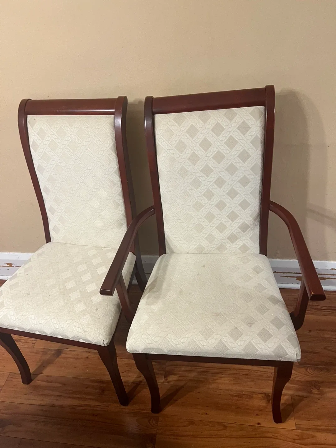 Dining Table with 6 Chairs - Wood & Fabric $75 today! image indicator(4)