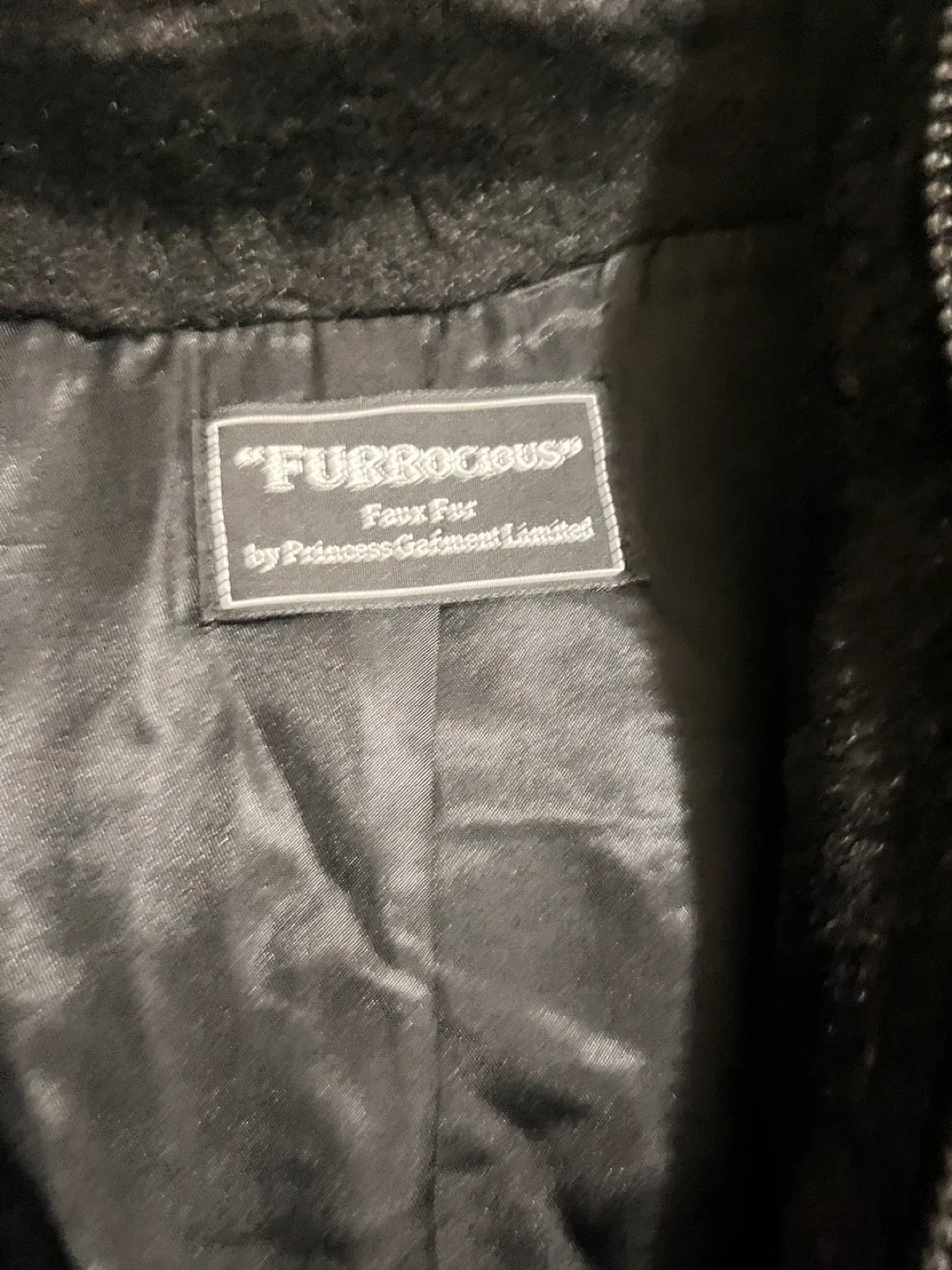 "Furrocious" Faux Fur Black Hooded Jacket image indicator(3)