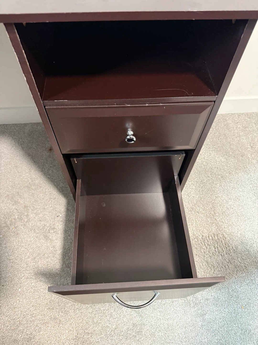Brown Wooden Desk Drawer Unit - photo 4