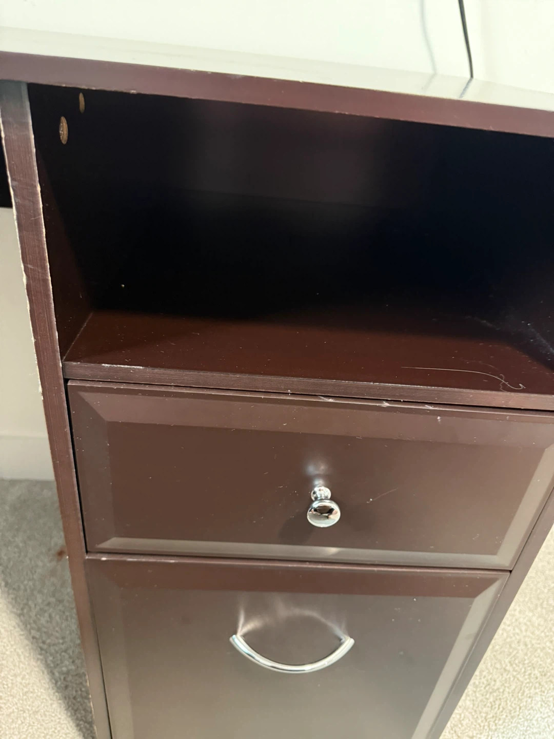 Brown Wooden Desk Drawer Unit - photo 5